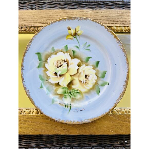 Vintage NORLEANS (Japan) Hand Painted 10 1/4” Collector Wall Plate Cottagecore - Picture 2 of 9